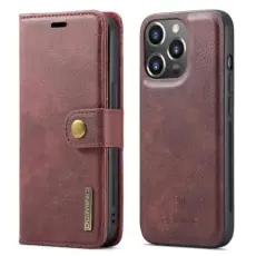 DG.MING - DG.MING iPhone 14 Pro Plånboksfodral Split Detachable Flip - Röd