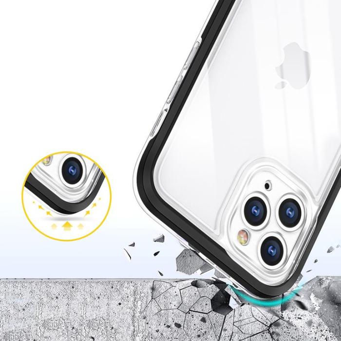 OEM - iPhone 11 Pro Max Skal Clear 3in1 - Svart