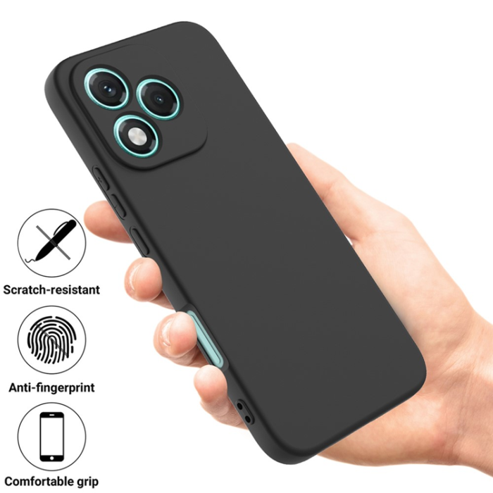 A-One Brand - Honor 400 Lite 5G Mobilskal Flytande Silikon - Svart