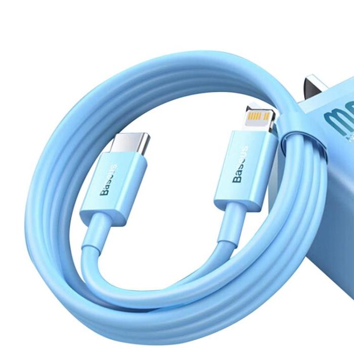 BASEUS - Baseus Superior USB-C till Lightning kabel 20W 1m - Blå