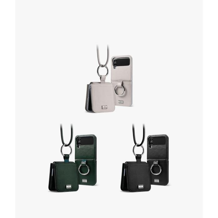 UTGATT - Ringke Galaxy Z Flip 4 Halsbandsskal Signature Folio - Svart