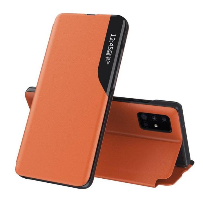 UTGATT1 - Eco Leather View Fodral Huawei P40 - Orange