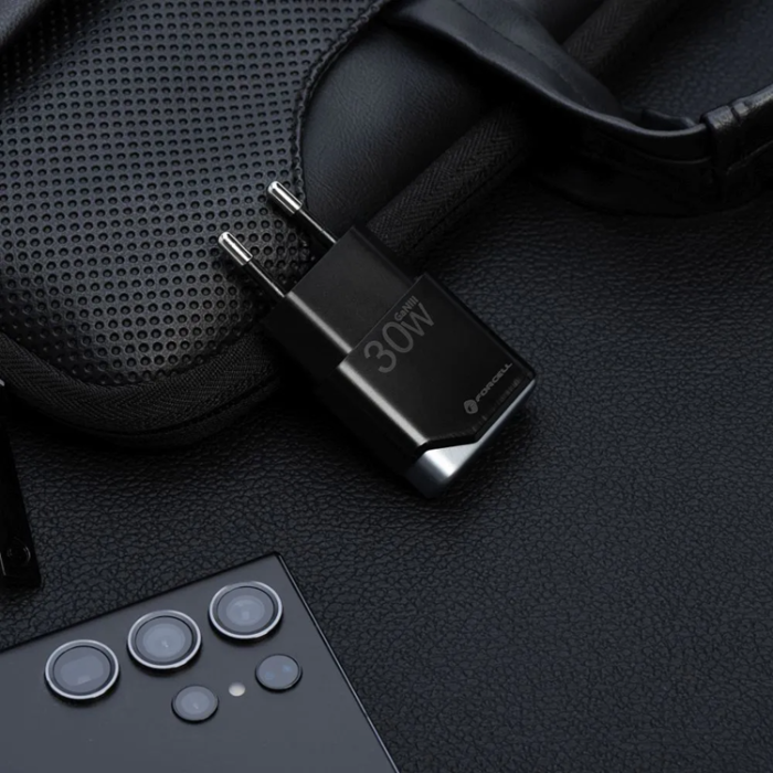 Forcell - Forcell Snabbladdare USB C 30W GaN III PD 3A F-Energy - Svart