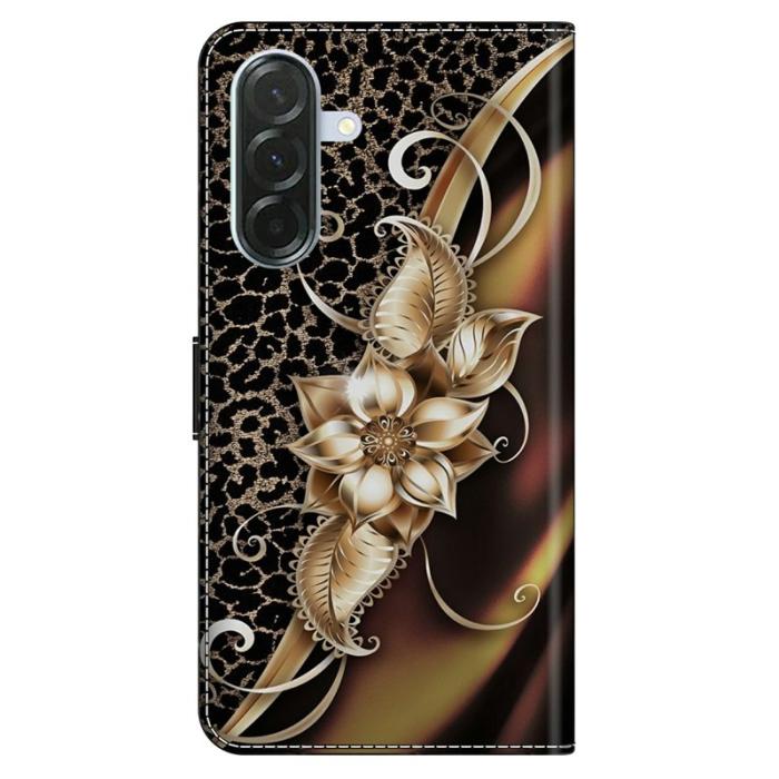 OEM - Samsung Galaxy A37 Plånboksfodral Konstläder - Metallblomma