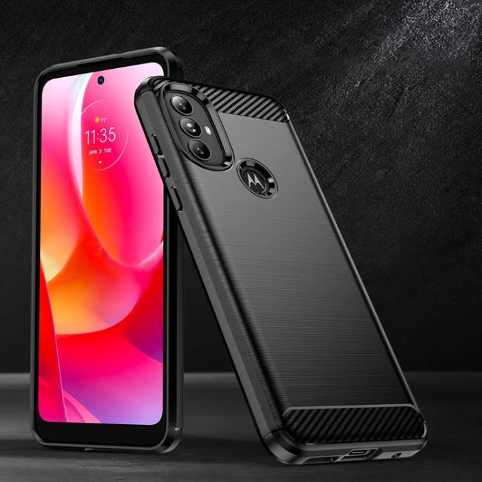 OEM - Carbon Flexible Skal Motorola Moto G Power (2022) - Svart