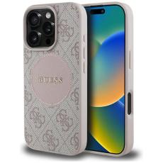 Guess - Guess iPhone 16 Pro Max Mobilskal MagSafe 4G Circle - Rosa