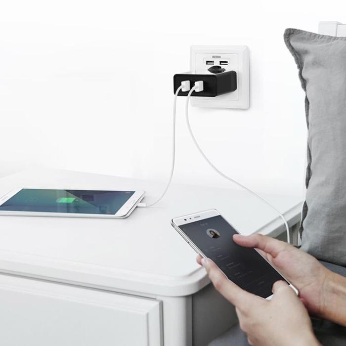 UTGATT1 - Ugreen Väggladdare Adaptrar 2x USB-A Port 36W - Svart