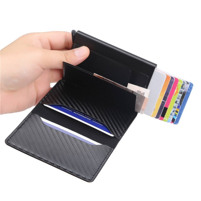 BAELLERRY - BAELLERRY Korthållare RFID Automatic Pop Up PU-läder - Guld
