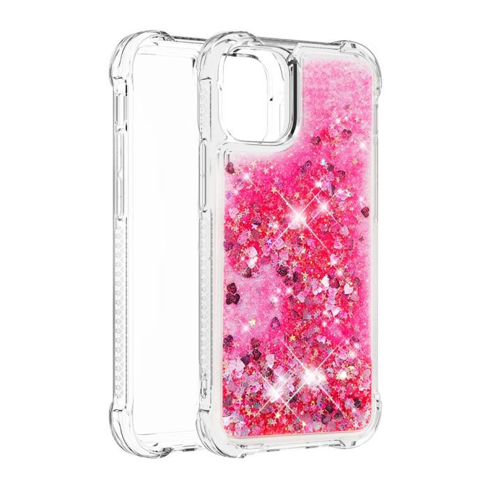 OEM - Drop-Proof Glitter Sequins Skal till iPhone 13 Pro - Rosa