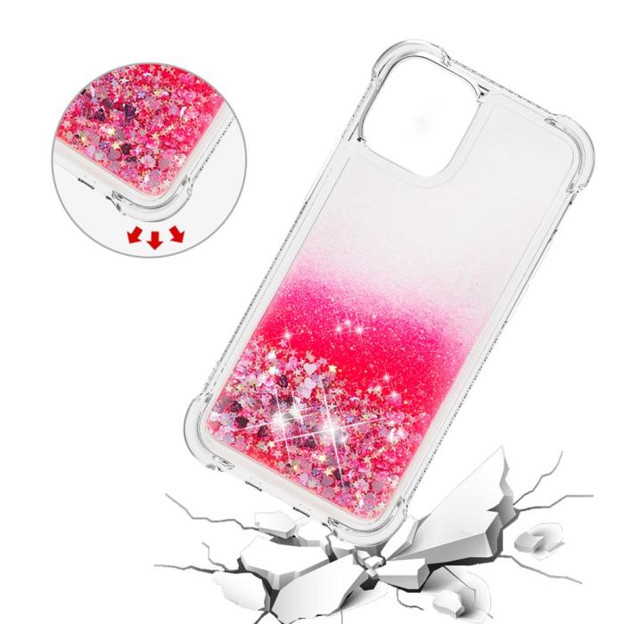 OEM - Drop-Proof Glitter Sequins Skal till iPhone 13 Pro - Rosa