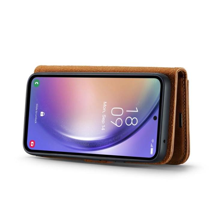 DG.MING - DG.MING Galaxy S23 FE Plånboksfodral Äkta Läder 2in1 - Brun