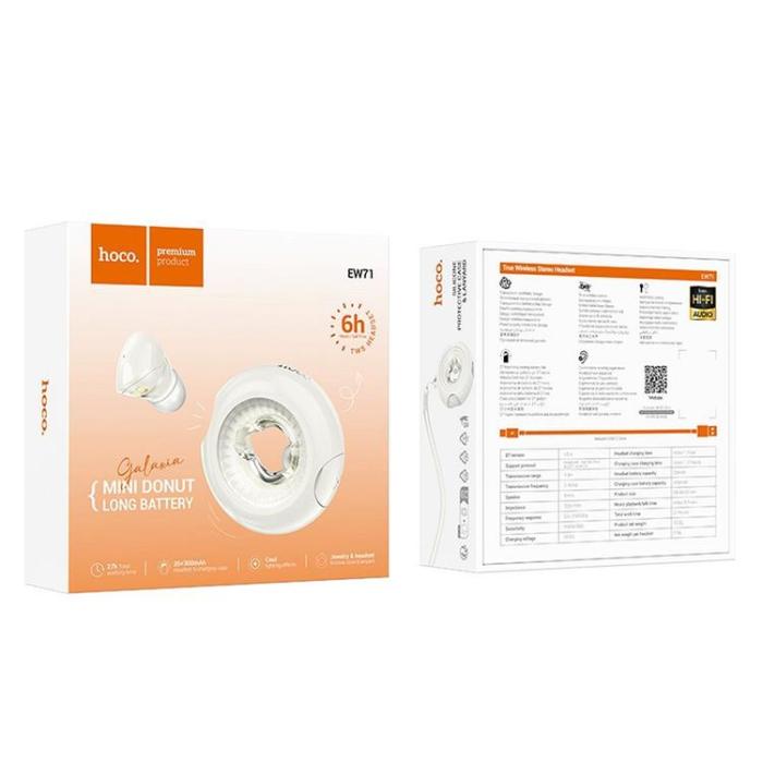 Hoco - HOCO TWS Bluetooth Trådlösa Hörlurar EW71 - Vit
