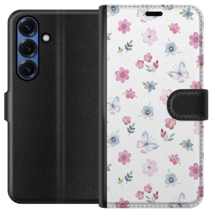 iSecrets - Plånboksfodral till Samsung Galaxy S25+ med Blommor och fjärillar