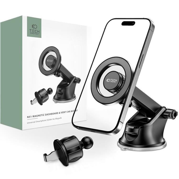 Tech-Protect Magsafe Bilhållare N51 Dashboard And Vent Mount - Svart | 264 | AlltMobil