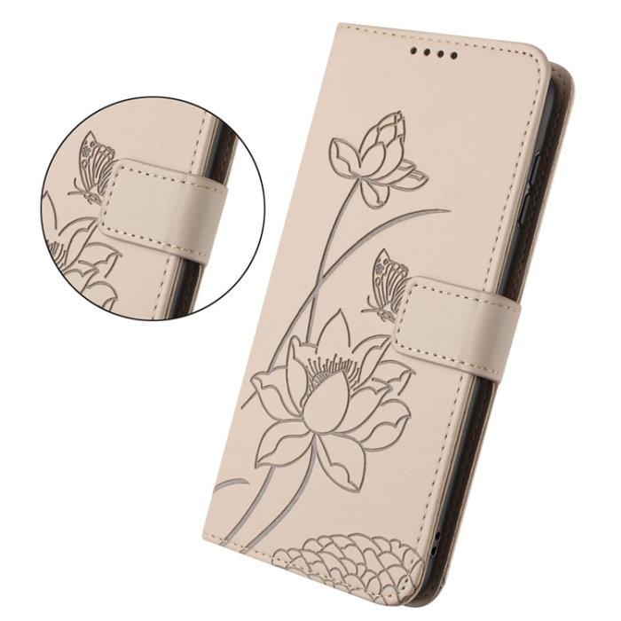A-One Brand - Sony Xperia 10 VII Plånboksfodral Lotus Imprint - Beige