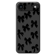 A-One Brand - iPhone Air Mobilskal Bow Pattern Printing Straight - Svart