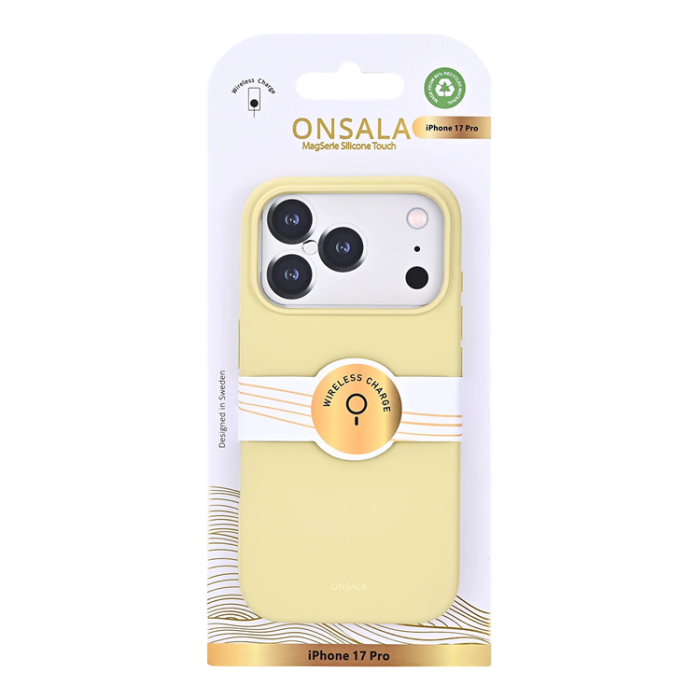 Onsala - ONSALA iPhone 17 Pro Mobilskal med Silikonkänsla - Citron