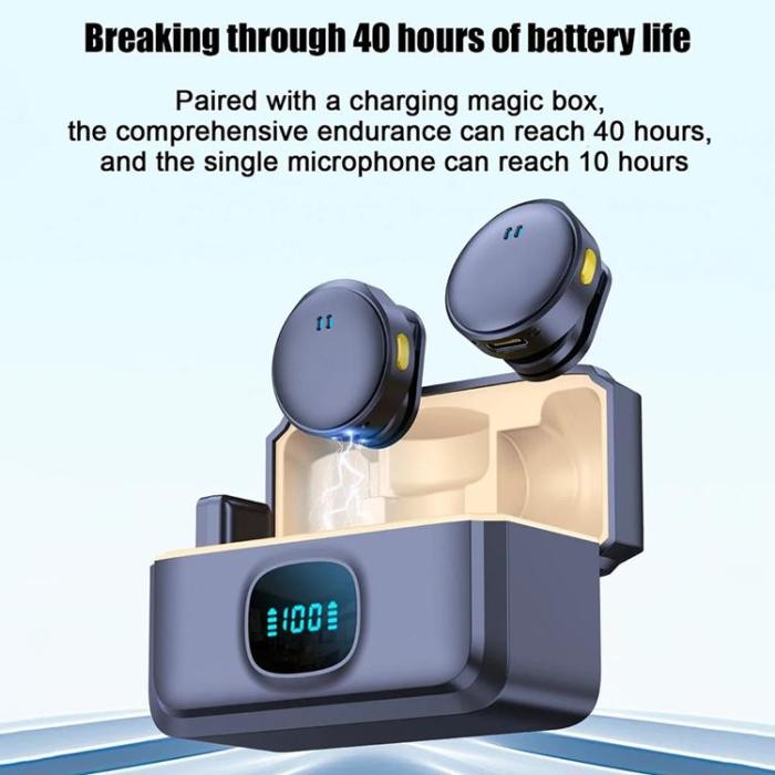 OEM - Livesändning Brusreducering Trådlös 2.4G Lavaliermikrofon Q8