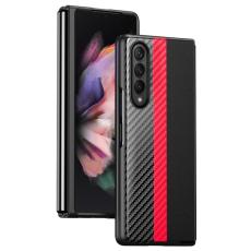 OEM - Galaxy Z Fold 4 Skal Carbon Fiber - Röd