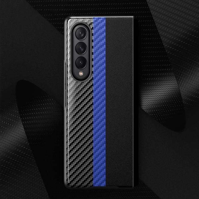 OEM - Galaxy Z Fold 4 Skal Carbon Fiber - Röd