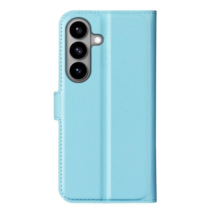 OEM - Litchi Samsung Galaxy S26 Plånboksfodral Konstläder Stötskydd - Blå