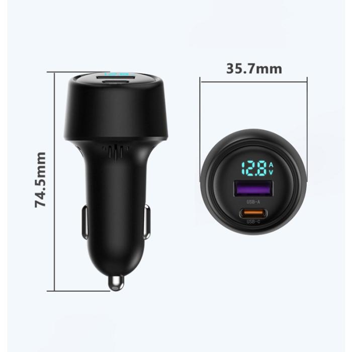 OEM - LOHEE S-31 Biladapter PD 87W Snabbladdning Cigarette Lighter Adapter