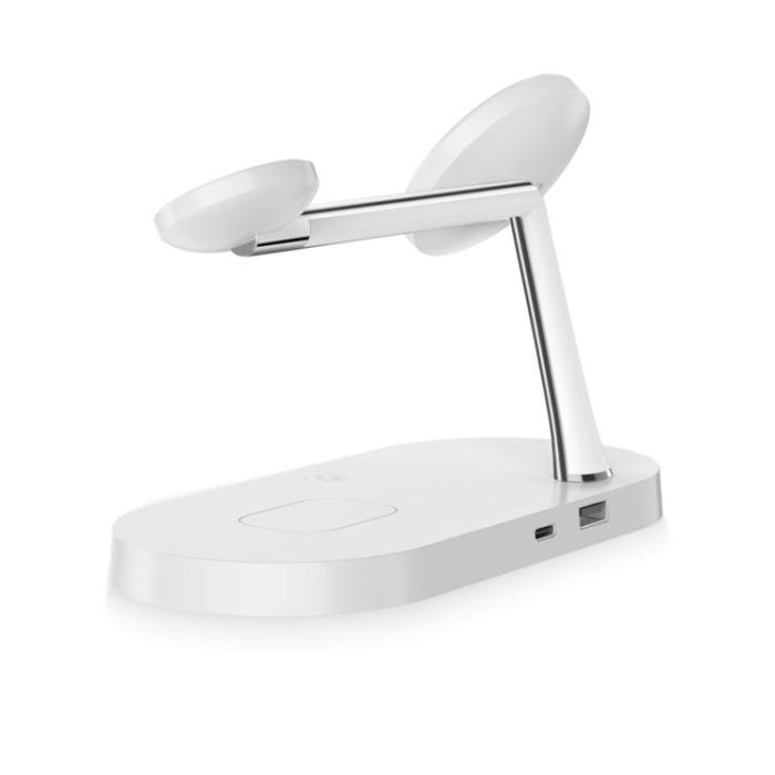  - 4-in-1 Trådlös Laddare Magsafe iPhone, Apple Watch, AirPods - Vit