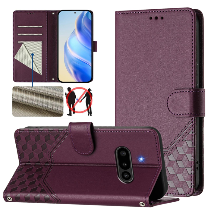 A-One Brand - Nothing Phone (3a) Plånboksfodral Imprinted Honeycomb RFID