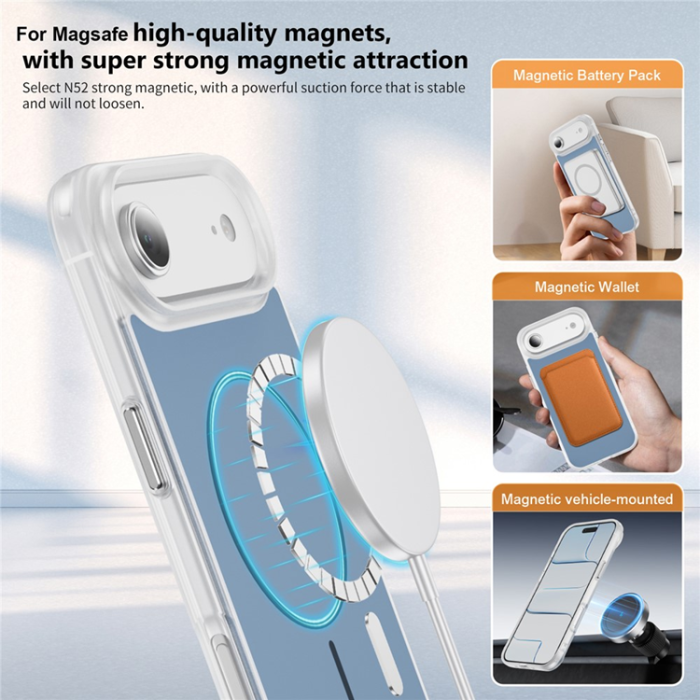 A-One Brand - iPhone Air Mobilskal MagSafe Skin Touch TPU PC - Blå