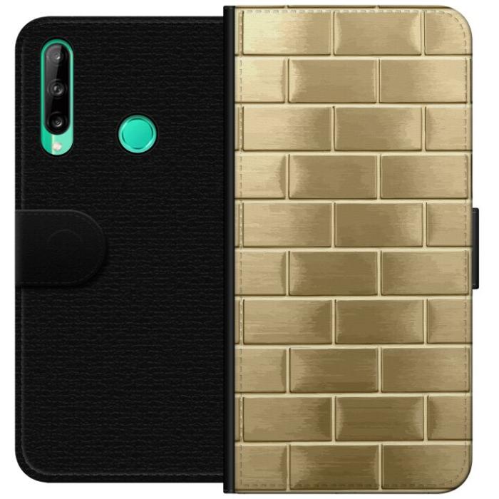 iSecrets - Plånboksfodral till Huawei P40 lite E med Gyllene Murstenar