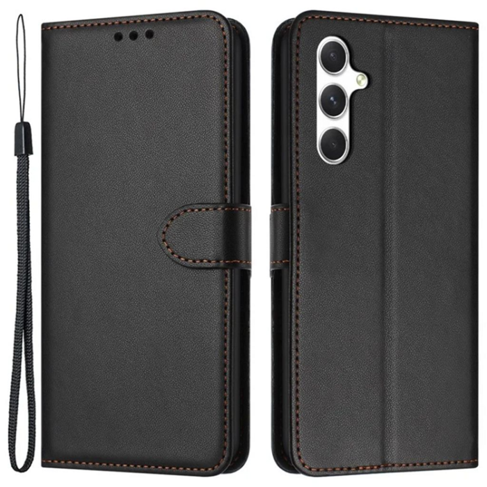 OEM - Galaxy S25 Plånboksfodral Strap - Svart