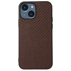 OEM - iPhone 14 Plus Skal Carbon Fiber - Brun