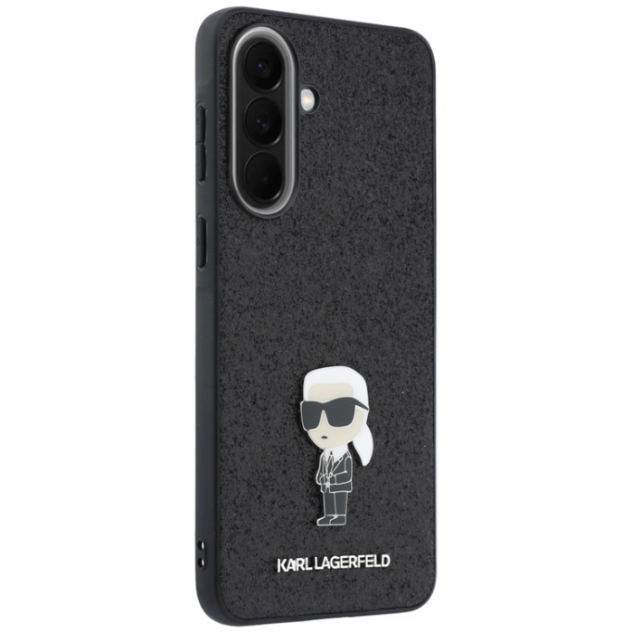 KARL LAGERFELD - Karl Lagerfeld Mobilskal För Galaxy A37 Fixed Glitter Ikonik Logo Metal Pin
