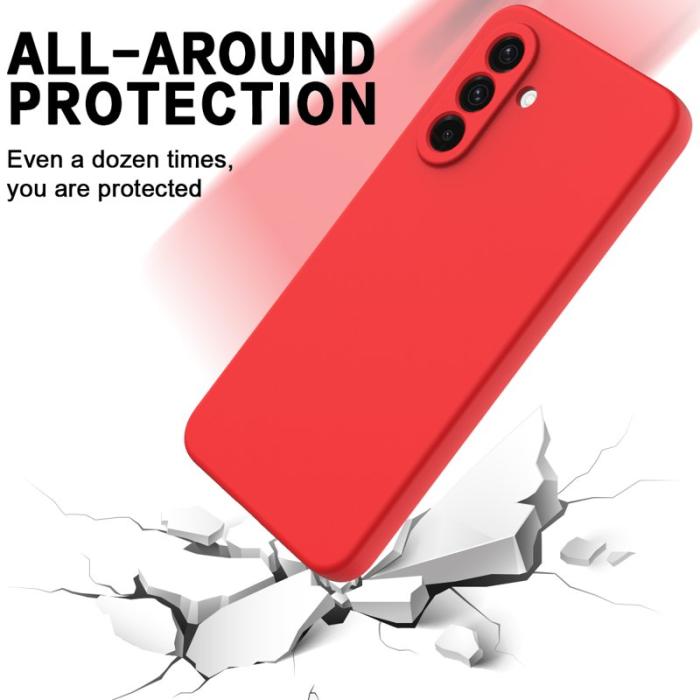 OEM - Mobilskal till Samsung Galaxy S26+ Flytande Silikon Med Handrem - Röd