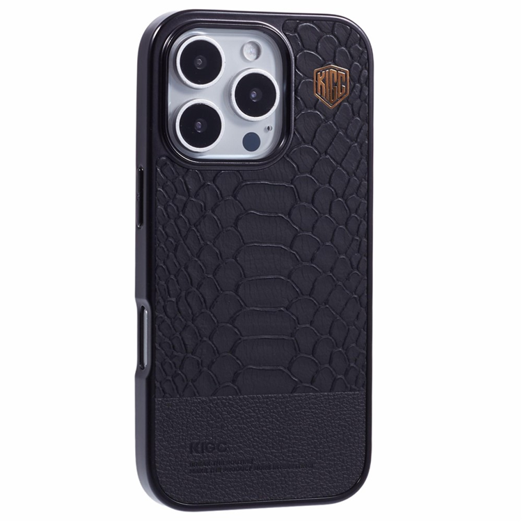 KIGC iPhone 16 Pro Max Mobilskal MagSafe Crocodile - Svart | 2353 | AlltMobil