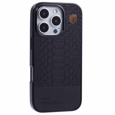 KIGC - KIGC iPhone 16 Pro Max Mobilskal MagSafe Crocodile - Svart