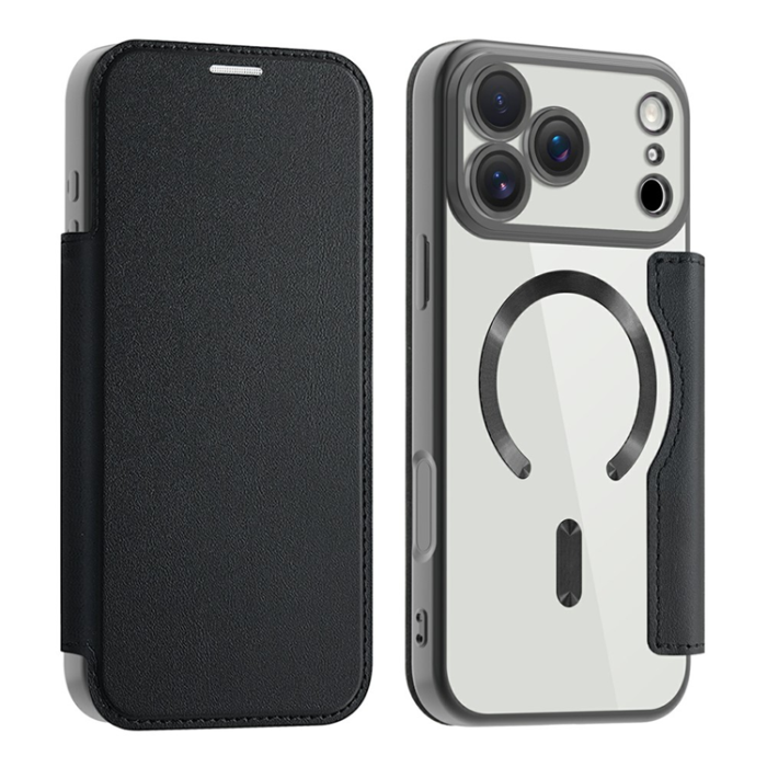 A-One Brand - iPhone 17 Pro Max Plånboksfodral MagSafe RFID - Svart
