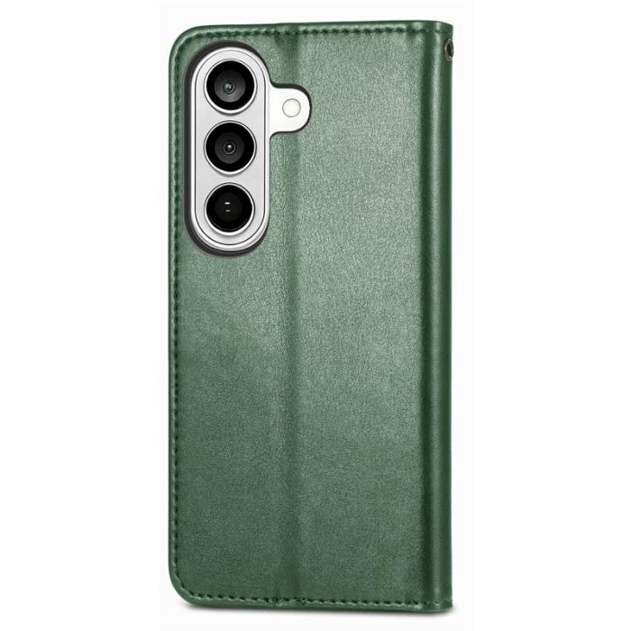 OEM - Plånboksfodral för Samsung Galaxy S26 Plus Konstläder Ställ - Grön