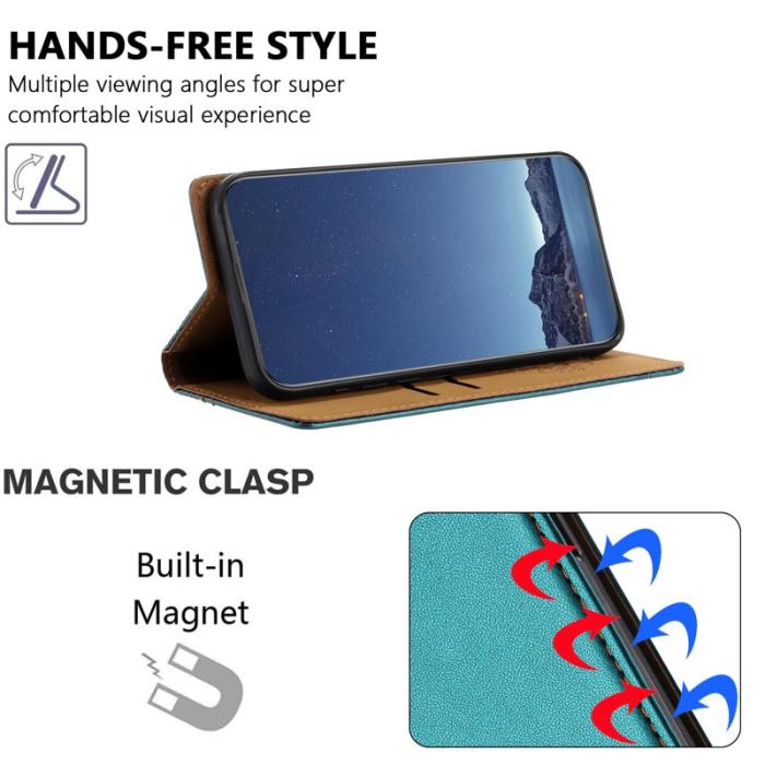 OEM - Mobilfodral för Samsung Galaxy S26 Plus Konstläder Ställ - Grön