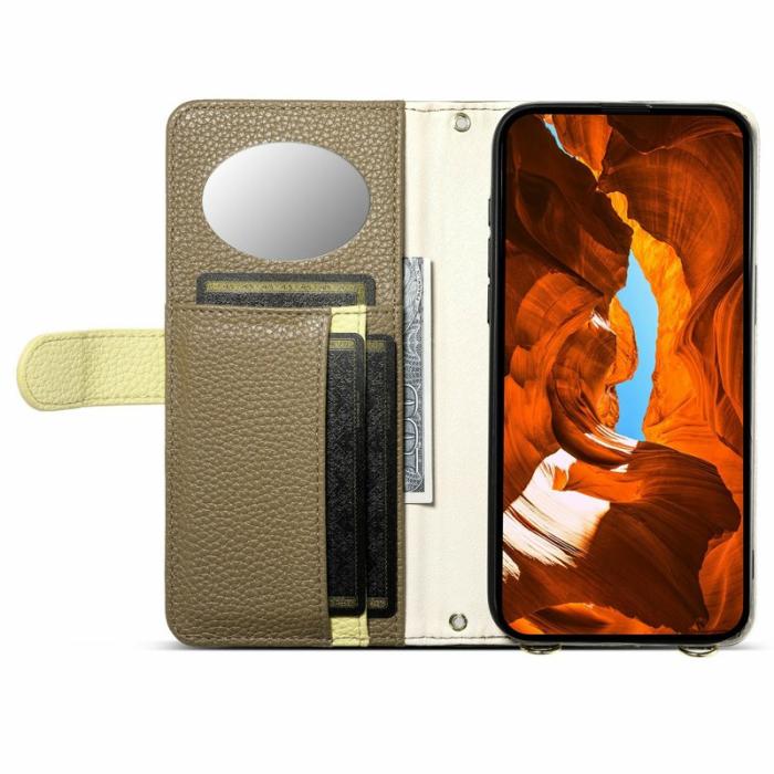 ESEBLE - ESEBLE Mobilfodral för Samsung Galaxy S26 Plus Konstläder med spegel - Brun