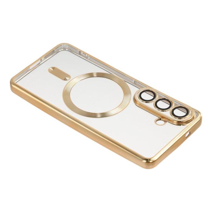 X-Level - X-Level Mobilskal för Samsung Galaxy S26 Plus Magnetiskt TPU Transparent - Guld