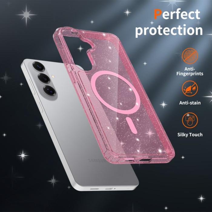 OEM - Mobilskal för Samsung Galaxy S26 Plus Magnetiskt TPU - Transparent Röd