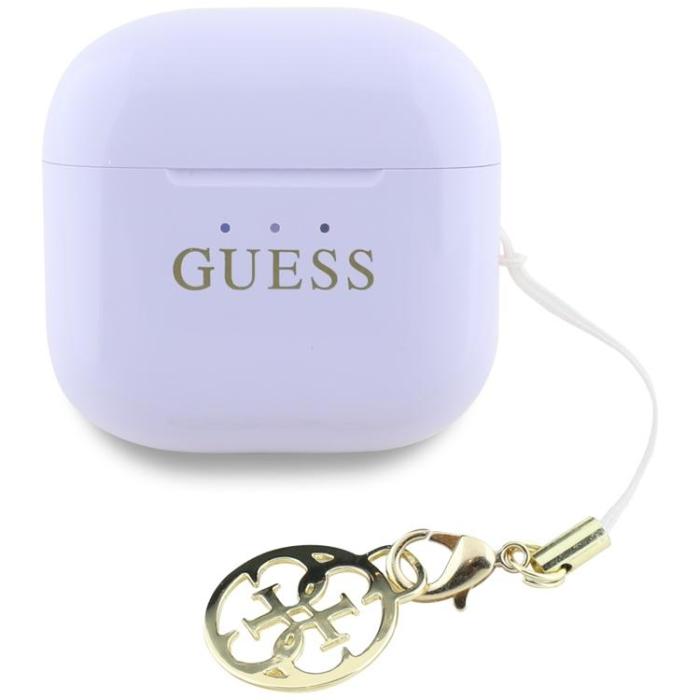 Guess - Guess TWS In-Ear Hörlurar Glossy Effect Printed Logo & Charm - Lavendel