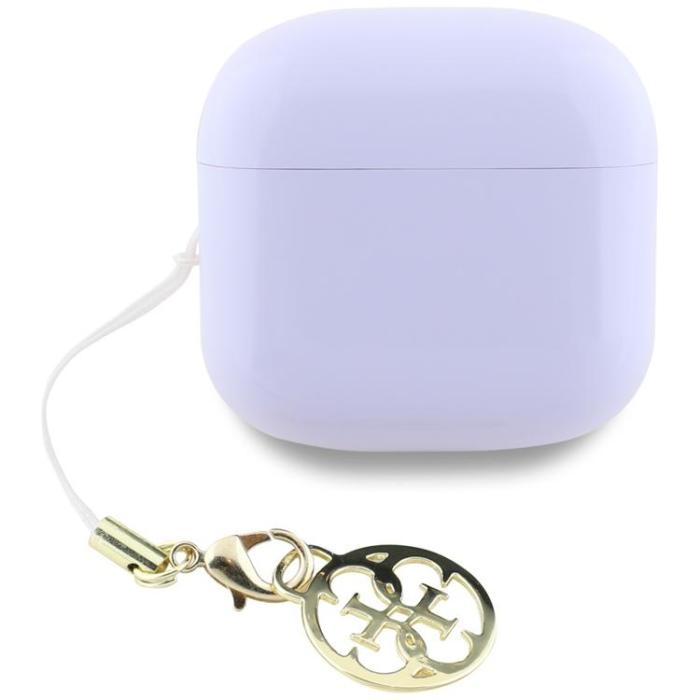 Guess - Guess TWS In-Ear Hörlurar Glossy Effect Printed Logo & Charm - Lavendel
