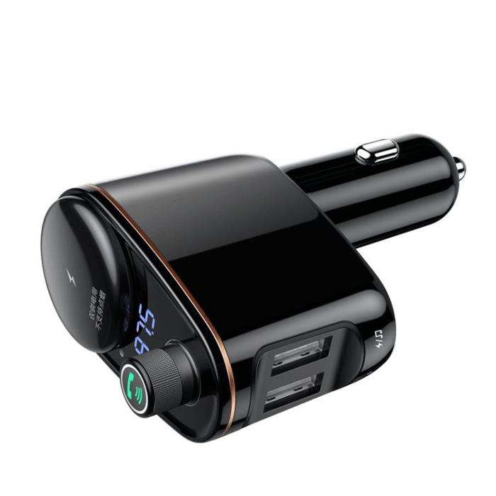 UTGATT - Baseus Billaddare 2x USB Till Bluetooth FM Sändare - Svart