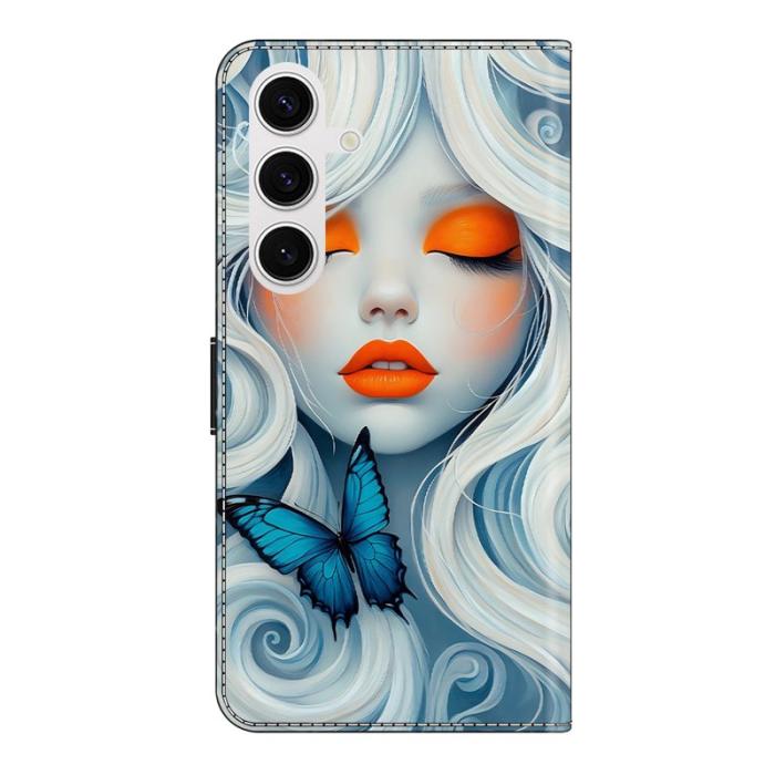 OEM - Samsung Galaxy S26 Plånboksfodral Flip Konstläder Mönstertryck - Snö Kvinna