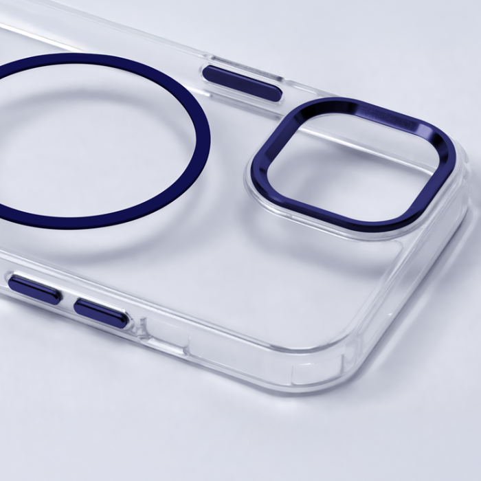 OEM - iPhone 15 Pro Mobilskal MagSafe Clear Thin - Blå