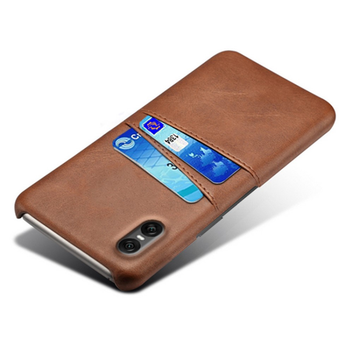 A-One Brand - Sony Xperia 10 VII Mobilskal med Dual Kortfack - Brun
