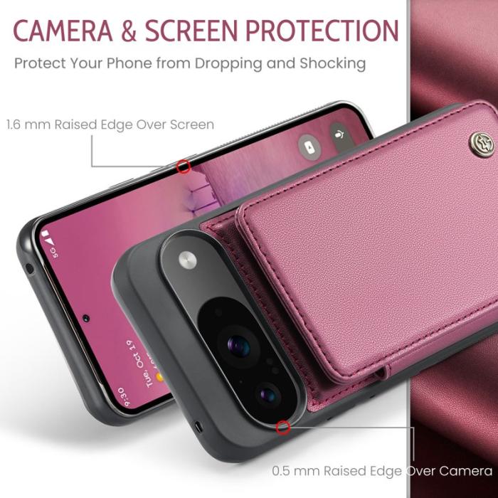 Caseme - CASEME C22 Telefonfodral för Google Pixel 10 Pro/10/9 Pro/9 - Röd