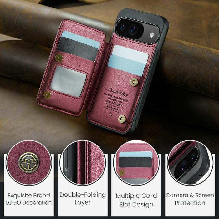 Caseme - CASEME C22 Telefonfodral för Google Pixel 10 Pro/10/9 Pro/9 - Röd